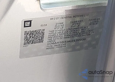 2019 Cadillac Cts Luxury из США, поврежденный, VIN 1G6AR5SS5K0132036